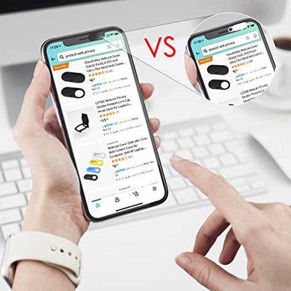 HKDGYHON Laptop Camera Cover Slide, Metal Webcam Cover, Super-Thin 0.023 inch Magnetic Camera Cover Slide, Protect Privacy, Compatible with MacBook, iMac, Laptop, PC, iPad, iPhone - color: Light Black-3 Pack
