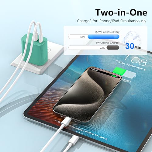 USB C Charger Block 3 Pack, Dual Port 20W Fast Wall Plug(Pine Green) - color: Pine Green