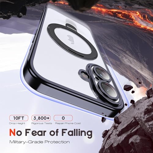 for Plating iPhone 17 Case with Magnetic Stand,Black - color: Black, size: iPhone 17