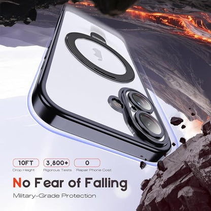 for Plating iPhone 17 Case with Magnetic Stand,Black - color: Black, size: iPhone 17