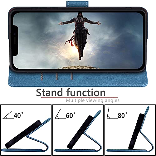 SUANPOT for iPhone 13 6.1 inch 5G with RFID Blocking Wallet case Credit Card Holder,Flip Book PU Leather Phone case Shockproof Cover Cellphone Women Men for Apple 13 case Wallet Sky Blue - color: Sky Blue