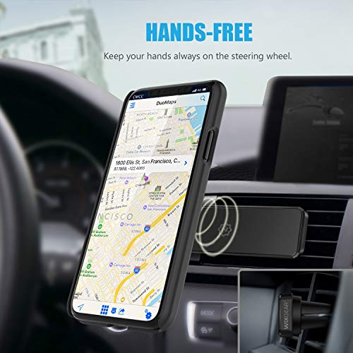 Magnetic Mount, Universal Air Vent Magnetic Phone Holder for Car, for Cell Phones and Mini Tablets,with Double Prongs and Extra Strong with 8 Magnets for Big Phones!