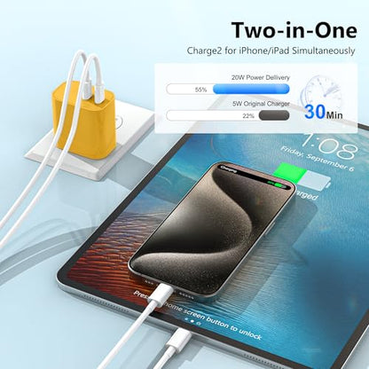 USB C Charger Block 3 Pack, Dual Port 20W Fast Wall Plug(Orange Yellow) - color: Orange Yellow