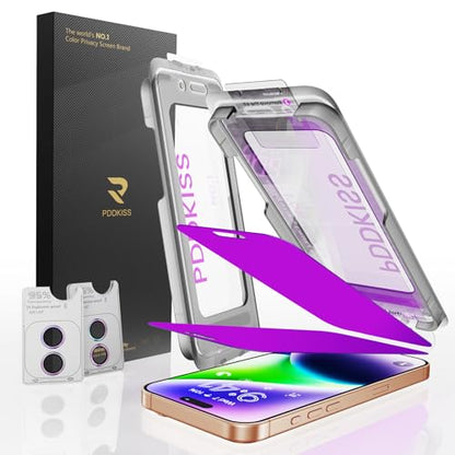 PDDKISS 2 Pack Privacy Screen Protector for iPhone 17 - size: for iPhone 17 - 6.3 Inch Purple