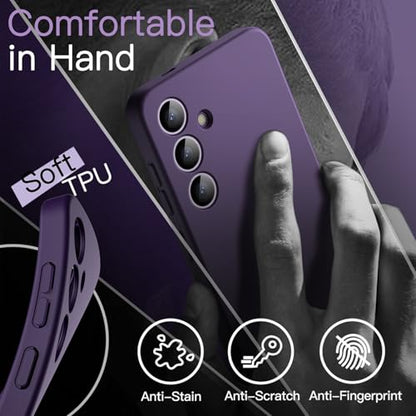 JETech Slim Case for Samsung Galaxy S24, Cobalt Violet | Camera Lens Protection, Soft TPU Design, Matte Finish, Shockproof Protection - color: Cobalt Violet, size: S24