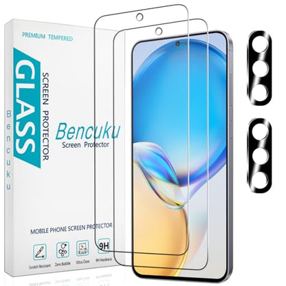 2+2 Pack Screen Protector for Samsung Galaxy S25 FE Tempered Glass - color: Samsung Galaxy S25 FE-Clear