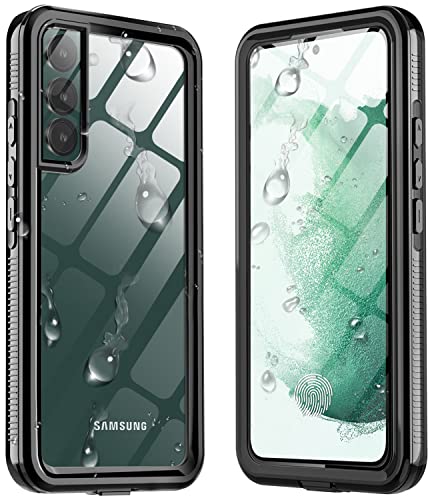 AICase Samsung Galaxy S22 5G 6.1 Inch Waterproof Case Snowproof Dustproof Shockproof IP68 Certified Full Body Protection Fully Sealed Underwater for Samsung S22 - color: Transparent/Green