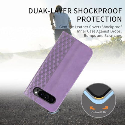 Wallet Case for Google Pixel 9/9 Pro 2024 6.3 inch - [Strong Magnetic] PU Leather Folio Flip Case with Card Holder Kickstand Protective Phone Cover - Purple - color: Purple, size: Google Pixel 9/9 Pro 6.3"