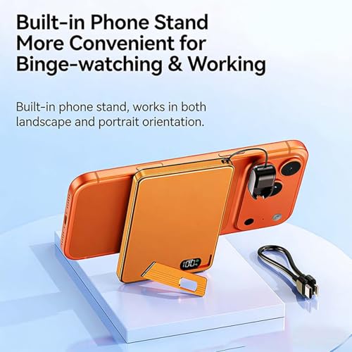 Thin Magnetic Digital Display Wireless Charging Battery Holder Case Without Battery Easy to Assemble for Electronics - color: Light Blue