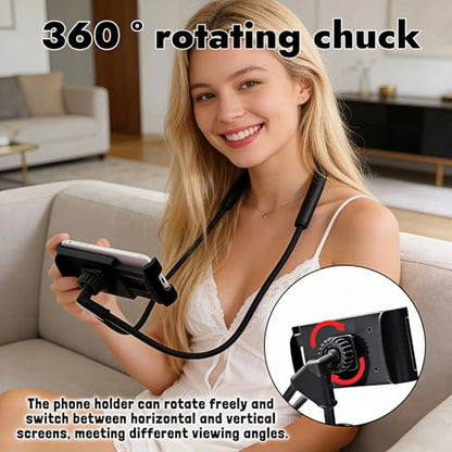 Lazy Phone Holder, 27.6" Flexible Arm Phone Mount, Black