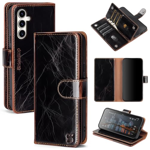 Shieldtop Compatible with Samsung Galaxy S24 Wallet Case with Card Holder,Women Men RFID Blocking PU Leather Flip TPU Protective Cover Credit Card Slots,Phone Case for Galaxy S24 6.2",Coffee - color: Coffee-U1, size: Samsung Galaxy S24 - 6.2"