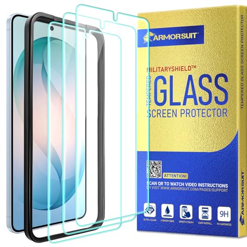 ArmorSuit 3 Pack for Samsung Galaxy S26 Screen Protector Tempered Glass (6.3-inch), Ultrasonic Fingerprint Compatible, Case Friendly, HD Clear, w/Alignment Tool - size: S26-Glass
