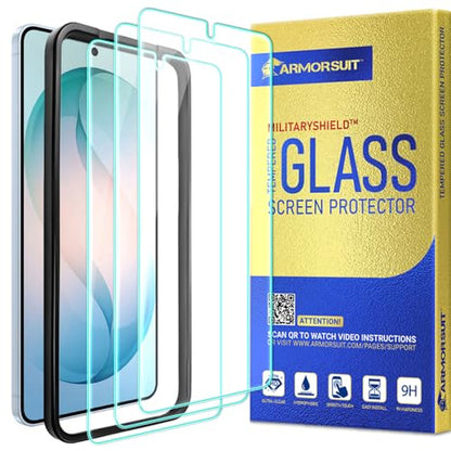 ArmorSuit 3 Pack for Samsung Galaxy S26 Screen Protector Tempered Glass (6.3-inch), Ultrasonic Fingerprint Compatible, Case Friendly, HD Clear, w/Alignment Tool - size: S26-Glass