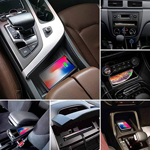 Wireless Car Charger Qi Charging Pad Fast 15W 10W 7.5W Charge Adapter for iPhone 14 13 12 Mini 11 Pro Max 8 Plus X XR Xs Airpods Samsung Galaxy Buds S21 S22 S23 S24 Android Phones (39' Long Cable) - size: 39IN Long Cable