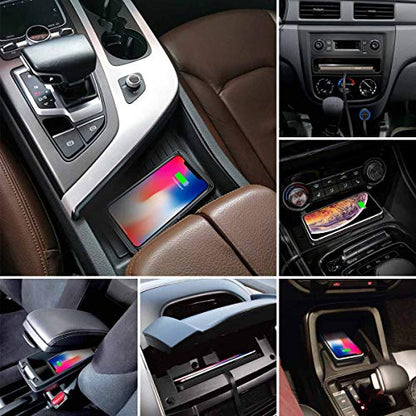 Wireless Car Charger Qi Charging Pad Fast 15W 10W 7.5W Charge Adapter for iPhone 14 13 12 Mini 11 Pro Max 8 Plus X XR Xs Airpods Samsung Galaxy Buds S21 S22 S23 S24 Android Phones (39' Long Cable) - size: 39IN Long Cable