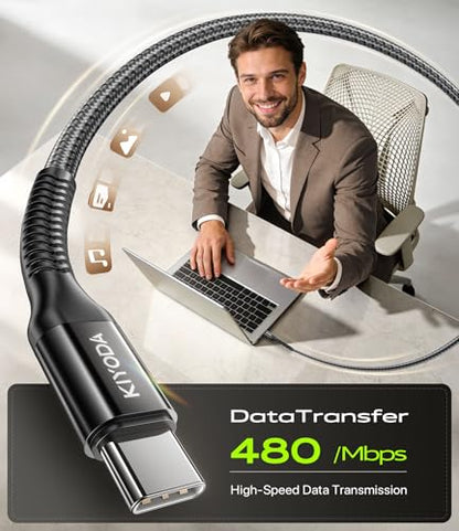 USB C to C Cable 60W Fast Charging 6FT USB C to USB C Cable for CarPlay - color: Black, size: 6FT, style: USB C to USB C