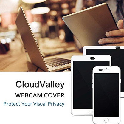 CloudValley Laptop Camera Cover Slide, Metal 0.023 Inch Ultra-Thin, 2 Pack - color: Withe & Black