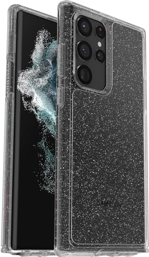 OtterBox Galaxy S22 Ultra Symmetry Series Case - Stardust (Silver Flake), Ultra-Sleek, Wireless Charging Compatible, Raised Edges Protect Camera & Screen - color: Stardust