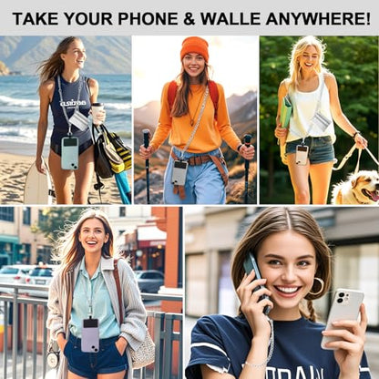 XANGNIER Clip and Go Strap for Phone with Wallet Crossbody,Chain Silver - color: Chain Silver