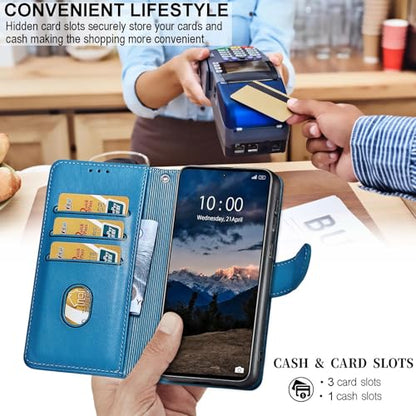 for Samsung Galaxy S10 Wallet case, Blue-Butterfly | 3 Card Holders, Kickstand, Shockproof TPU Shell, PU Leather, Magnetic Closure, Protective Flip Folio Cover, Women - color: 8
