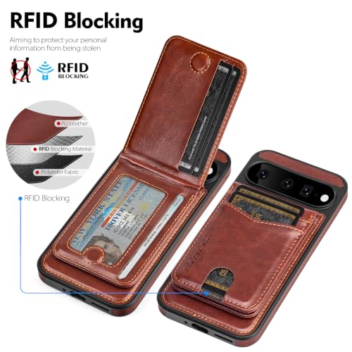 SkyEagle Compatible with MagSafe Google Pixel 11 Wallet Case,Brown - color: Brown, size: Google Pixel 11 6.3"