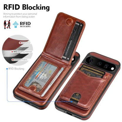 SkyEagle Compatible with MagSafe Google Pixel 11 Wallet Case,Brown - color: Brown, size: Google Pixel 11 6.3"