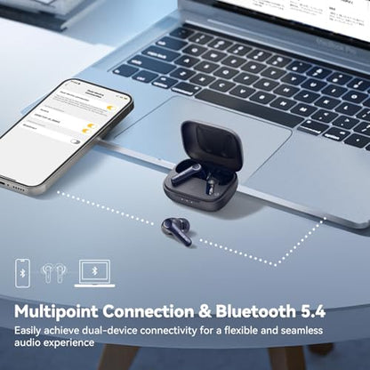 EarFun Air Pro 4 Adaptive Hybrid Noise Canceling Wireless Earbuds, 6 Mics - color: Royal Blue
