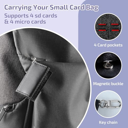 36-Slot SD Card Holder, Memory Card Case with ABS Shell for Camera - color: Light Black
