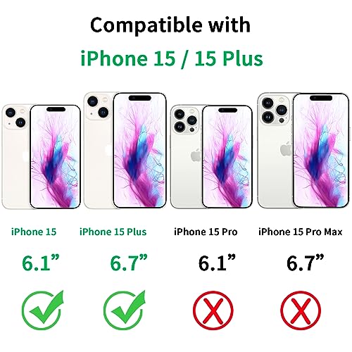 Compatible with iPhone 15 and 15 Plus Camera Lens Protector, Anti-Scratch Lens Cover 9H Tempered Glass Metal Camera Screen Protector Shockproof Camera Ring for iPhone 15 and 15 Plus - 2 Pcs - color: Silver