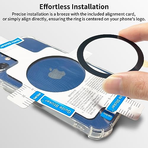 Universal Metal Rings Compatible with Magsafe Sticker,Magnetic Ring for Phone Cases & Wireless Charging, 6 Pack (2 Black,2 White & 2 Silver) - color: Black, Silver, White, size: 0.4mm-O