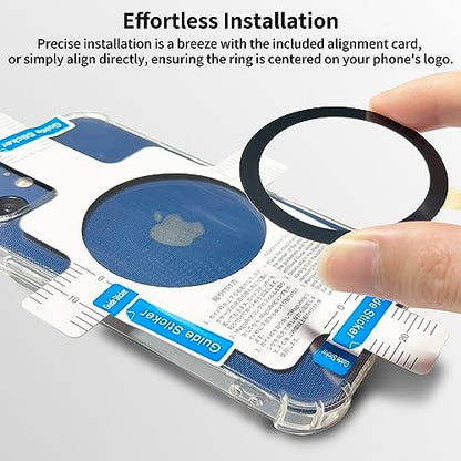 Universal Metal Rings Compatible with Magsafe Sticker,Magnetic Ring for Phone Cases & Wireless Charging, 6 Pack (2 Black,2 White & 2 Silver) - color: Black, Silver, White, size: 0.4mm-O