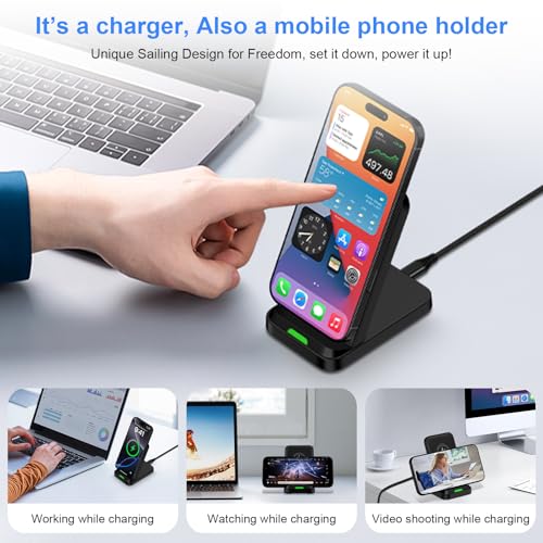 for Google Pixel Wireless Charging Stand for Pixel 11/10 Pro/10 Pro XL/9a - color: 1Pack-Black