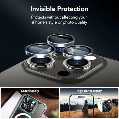 ESR 3+1 Pack for iPhone 15 Pro Max Privacy Screen Protector, Align Frame
