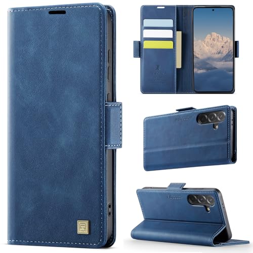 Wallet Case for Samsung Galaxy A56 5G / A36 5G / A37 5G 6.7'' RFID Blocking Credit Card Holder Magnetic Closure Kickstand PU Leather Flip Case Shockproof TPU Inner Protective Cover Blue - color: Blue, size: Samsung Galaxy A56/A36/A37
