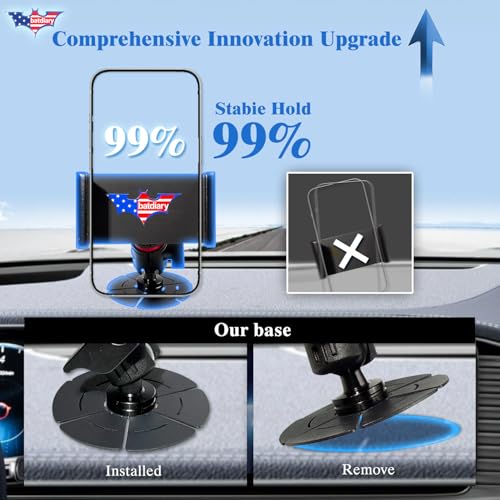 2026 Upgraded Car Phone Mount, 780° Adjustable Magnetic Anti-Slip Mat-Black - size: Mat-Black