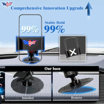 2026 Upgraded Car Phone Mount, 780° Adjustable Magnetic Anti-Slip Mat-Black - size: Mat-Black
