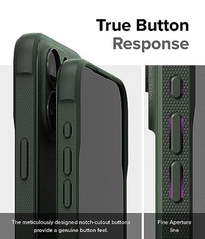 Ringke Onyx for iPhone 15 Pro Max Case, [Feels Good in The Hand] Oil & Dirt Resistant, Individual Lens Covers for Cameras, Non-Slip Enhanced Grip Lightweight Cover - Dark Green | Anti-Fingerprint Texture, Slim & Lightweight, Full-Coverage Camera Protectio