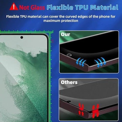 TPU Privacy Screen Protector for Samsung Galaxy S22 6.1", 3 Pack - size: Samsung Galaxy S22