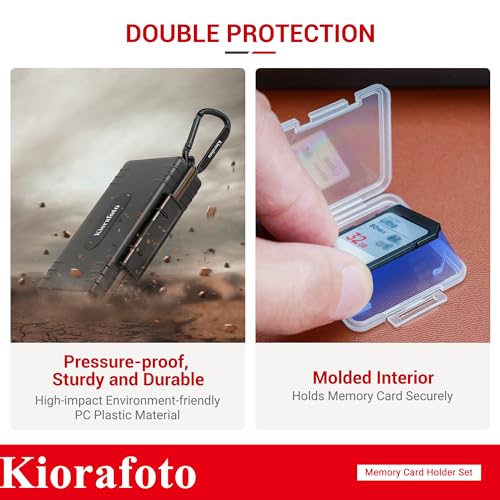 Kiorafoto Memory Card Case w 24 SD & 18 TF Transparent Standard Card Cases - color: for 24 SD+18 TF(With Box)