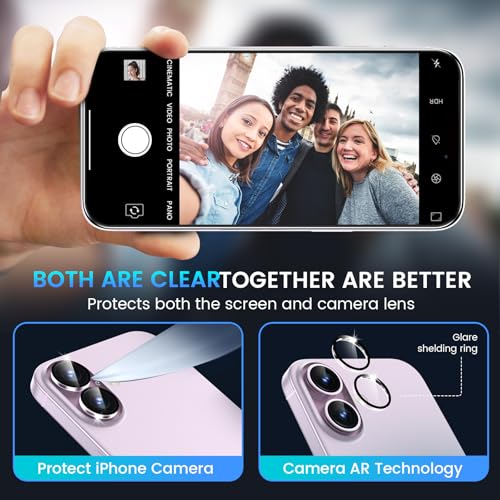 Fotbor Compatible with 3 Pack iPhone 17 Screen Protector With 1 Set Camera Lens Protector, 2025 Upgrade 9H+ Premium Tempered Glass, Easy Installation Kits, 6.3 inch - size: iPhone 17-6.3 inch