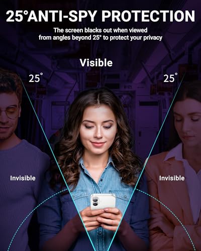 NIMASO for iPhone 17 Screen Protector Privacy 6.3-Inch, 2 Pack 9H Hardness Anti-Spy Tempered Glass Military Grade Shatterproof, Anti-Scratch, with Easy Installation Tool - size: iPhone 17 6.3 inch