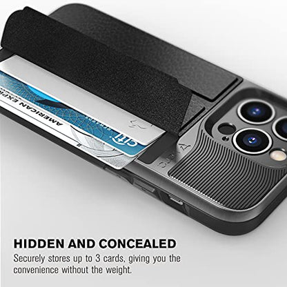 VENA Wallet Case Compatible with Apple iPhone 13 Pro Max (6.7"-inch), vCommute (Military Grade Drop Protection) Flip Leather Cover Card Slot Holder with Kickstand (Space Gray) - color: Black, size: iPhone 13 Pro Max