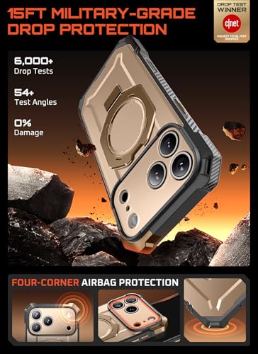 SUPCASE for iPhone 17 Pro Max Case with Built-in Kickstand, Desert | Camera Control Cover, Compatible with MagSafe, Anti-Slip Grip, Military-Grade Protection, Rugged Magnetic Phone Case, UB Grip - color: Desert, size: iPhone 17 Pro Max