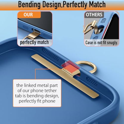 Phone Tether Tab 2pcs,0.2mm Ultra-thin Phone Metal Patch,Universal Phone Lanyard Patch for most phone (E) - color: E