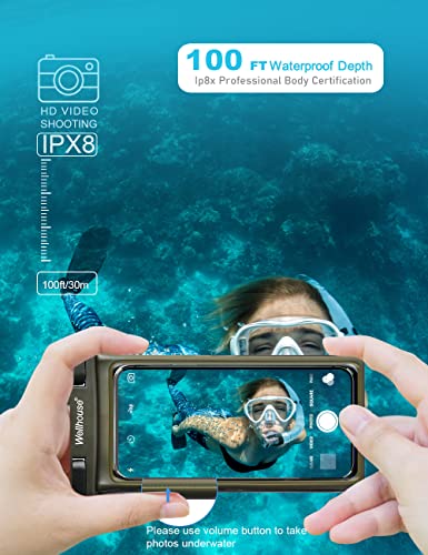 wellhouse Waterproof Phone Pouch, Waterproof Phone Case for iPhone 17 16 15 14 13 Pro Max XS Samsung, IPX8 3D Cellphone Dry Bag Beach Essentials (1 Pack - Olive7.0, 7 inch) - color: 1 Pack - Olive7.0"