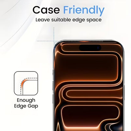 5-Pack HD Clear Tempered Glass Screen Protector, 9H Hardness Anti-Fingerprint 2.5D Curved Edge High Transmittance Middle Aluminum Glass for iPhone 16 Pro Max (13/13PR0/14)