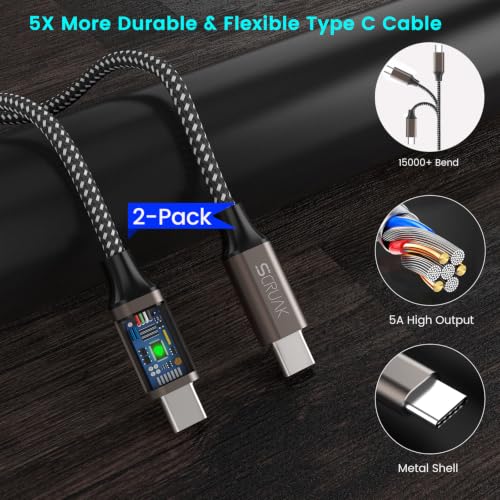 S25 S26 Ultra Charger Type C, SCRUAK 45W Super Fast USB-C Wall/Car Charger - size: 3.3FT+3.3FT