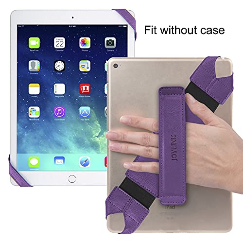 Universal Tablet Hand Strap Holder, Joylink 360 Degrees Swivel Leather Handle Grip with Elastic Belt, Secure & Portable for 7.9" Tablets (Samsung Asus Acer Google Kindle iPad Mini), Purple - color: Purple