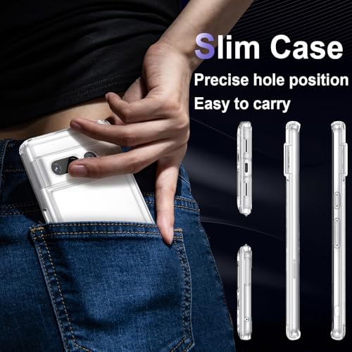 Case for Google Pixel 7 Pro, Military Grade Drop Protection Phone Case, Yellowing Resistant, Anti-Scratch Hard PC Back, Shockproof Hard Ultra-Thin Protective Cover, Clear - size: Google Pixel 7 Pro
