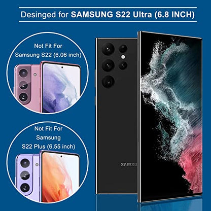 LYWHL 2 Pack for Samsung Galaxy S22 Ultra Privacy Screen Protector, Anti-Spy Full Adhesive Flexible Film for Galaxy S22 Ultra 5G 6.8”, [Support Fingerprint Reader] Easy Installation Frame - Black - size: Samsung Galaxy S22 Ultra